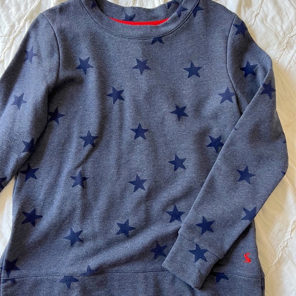 NWT navy blue star side zipper comfy long sleeve pullover - Picture 1 of 6